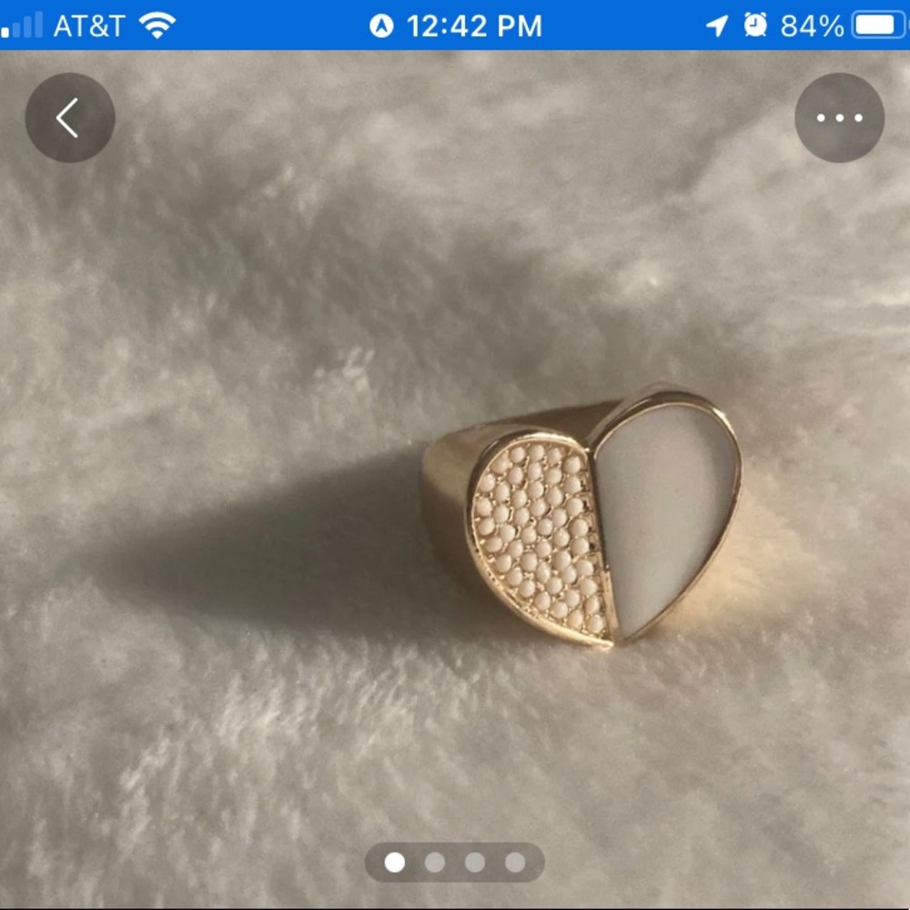 Heart Shaped Gold Ring